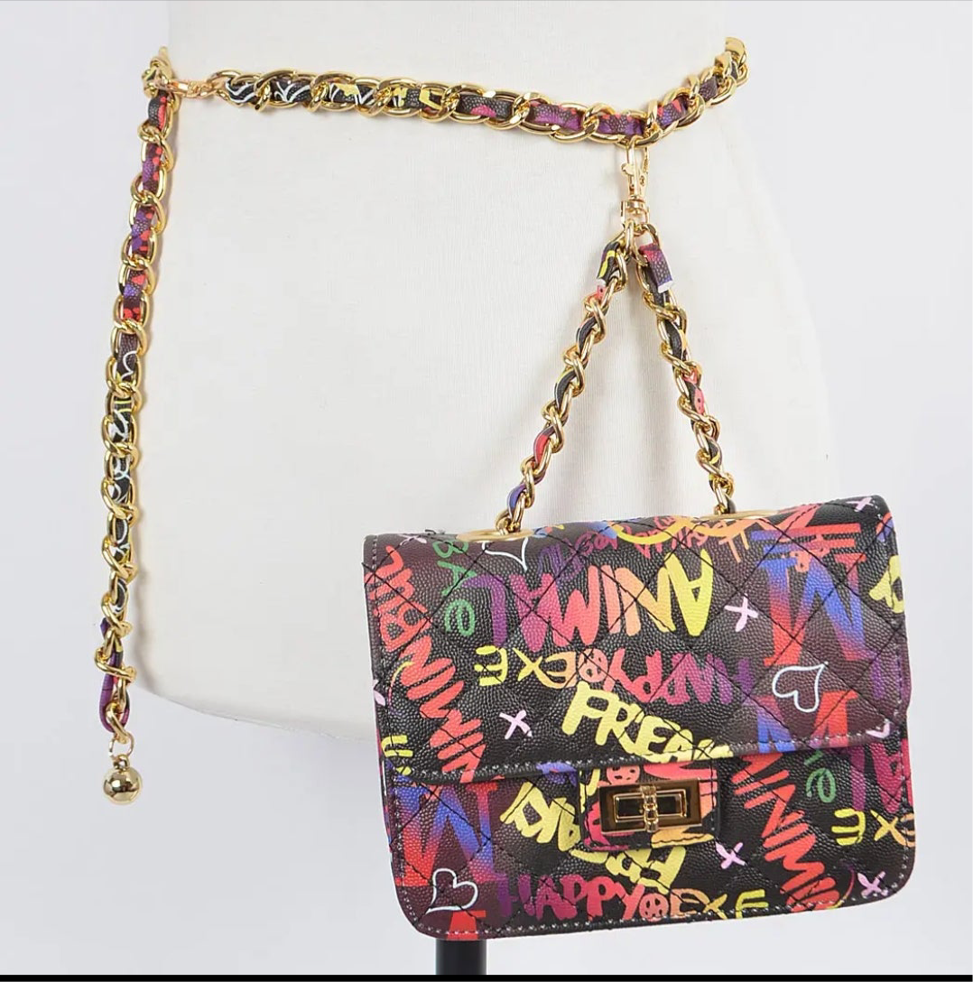 Paint Me Graffiti Waist Belt Bag