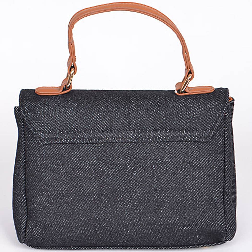 Embroidered Denim Mini Crossbody Bag