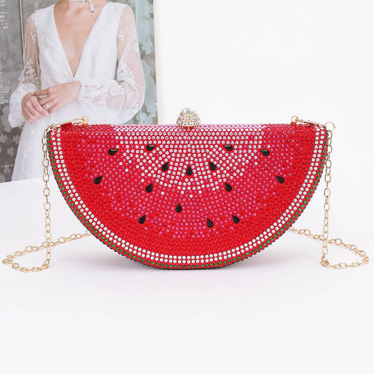 Slice of Fruit Clutch in Orange and Watermelon