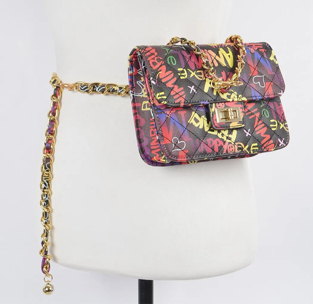 Paint Me Graffiti Waist Belt Bag