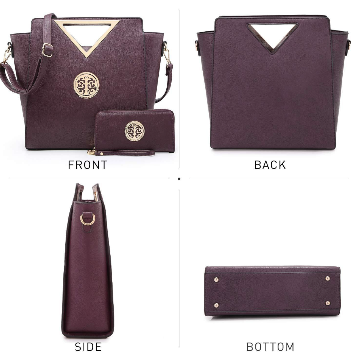 Triangle Handle Shoulder Bag with Wallet