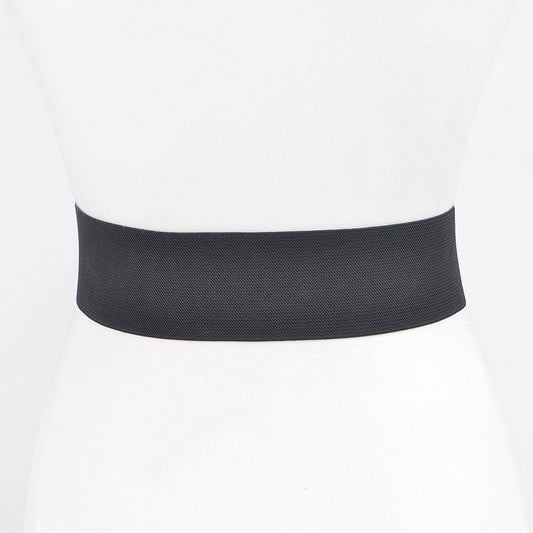 Multi Metal Studded Elastic Belt in Silver