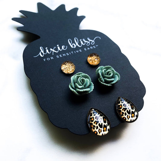Toasted Marshmallow Stud Earring Set