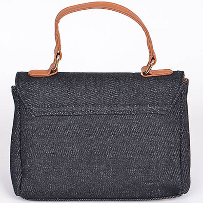Embroidered Denim Mini Crossbody Bag