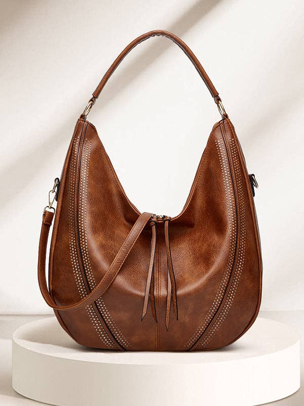 Classic Large Slouchy Hobo - Brown