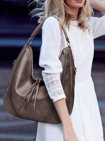 Classic Large Slouchy Hobo - Brown