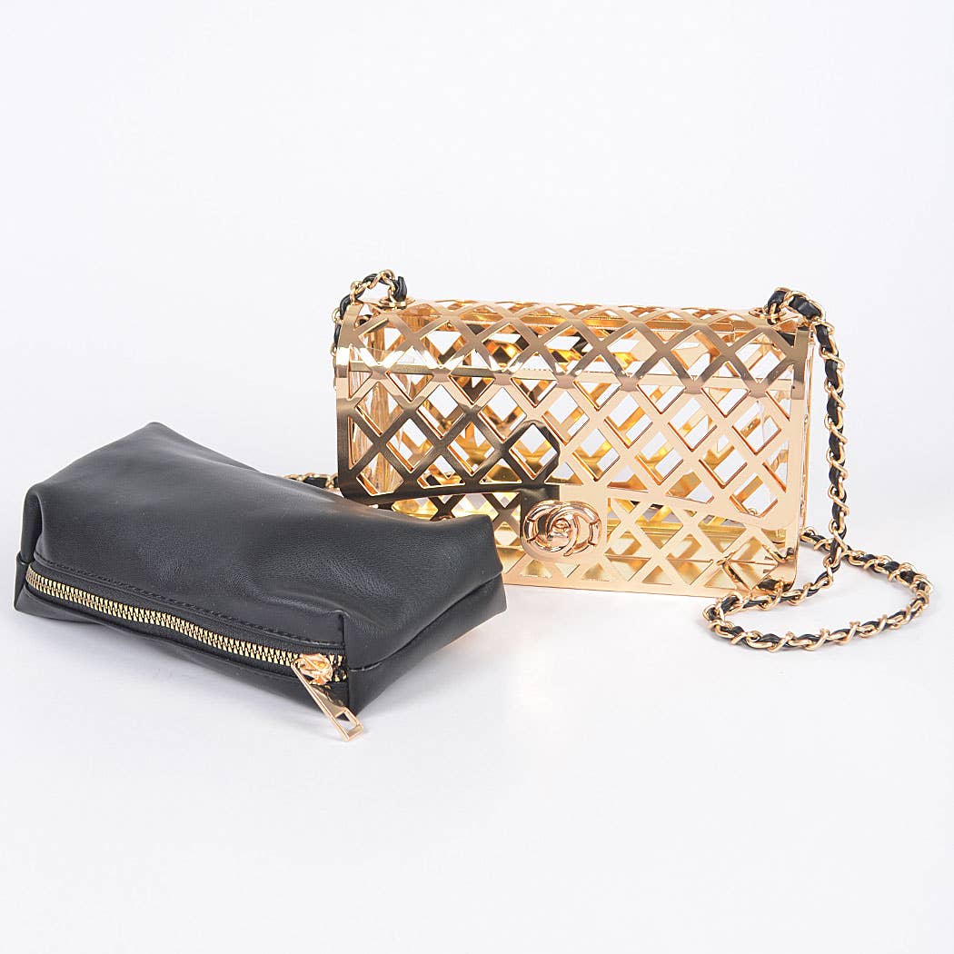 One the Hard Way Metal Clutch w/ Pouch