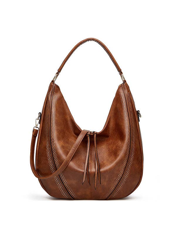 Classic Large Slouchy Hobo - Brown