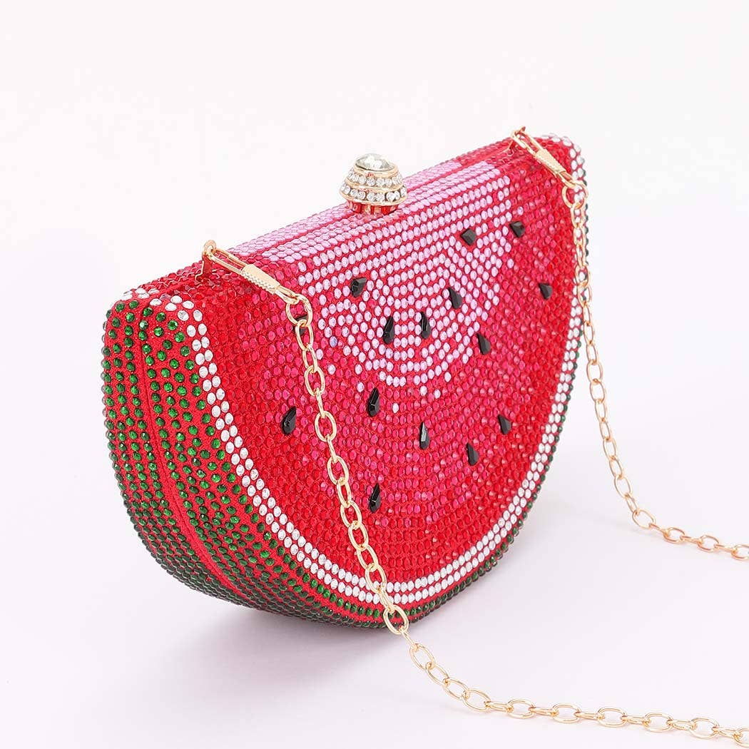 Slice of Fruit Clutch in Orange and Watermelon