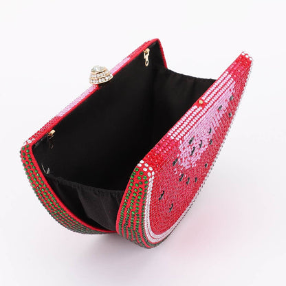 Slice of Fruit Clutch in Orange and Watermelon