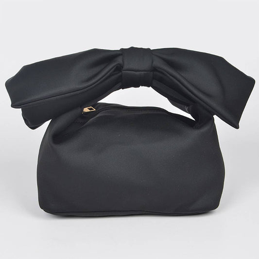 Bow Handle Nylon Clutch Bag