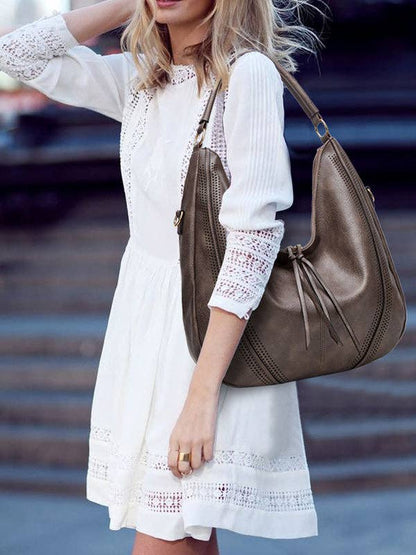 Classic Large Slouchy Hobo - Brown